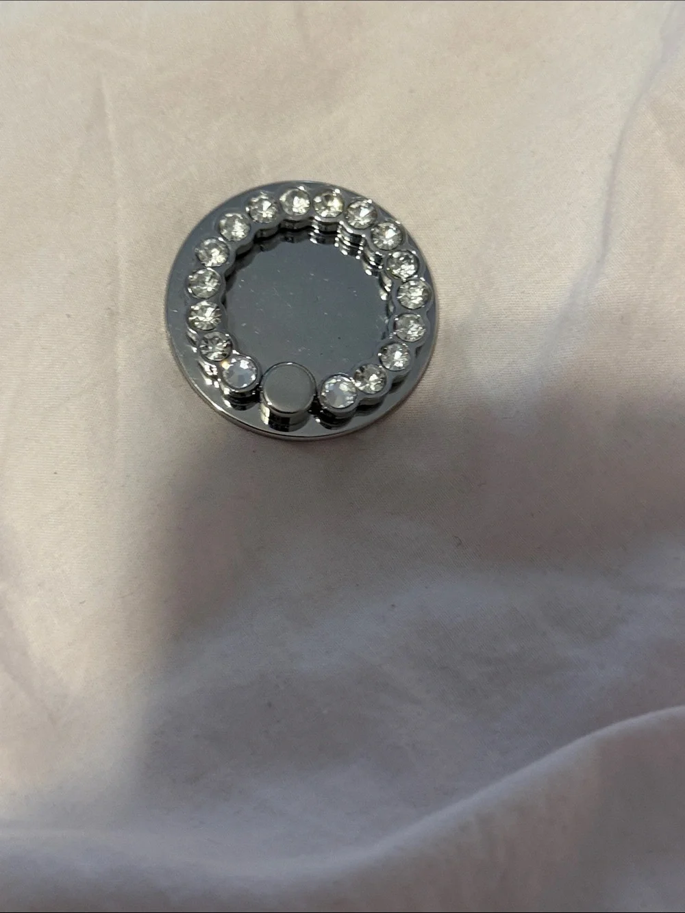 Silver Crystal Ring Phone Grip and Stand